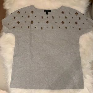 J crew jeweled top